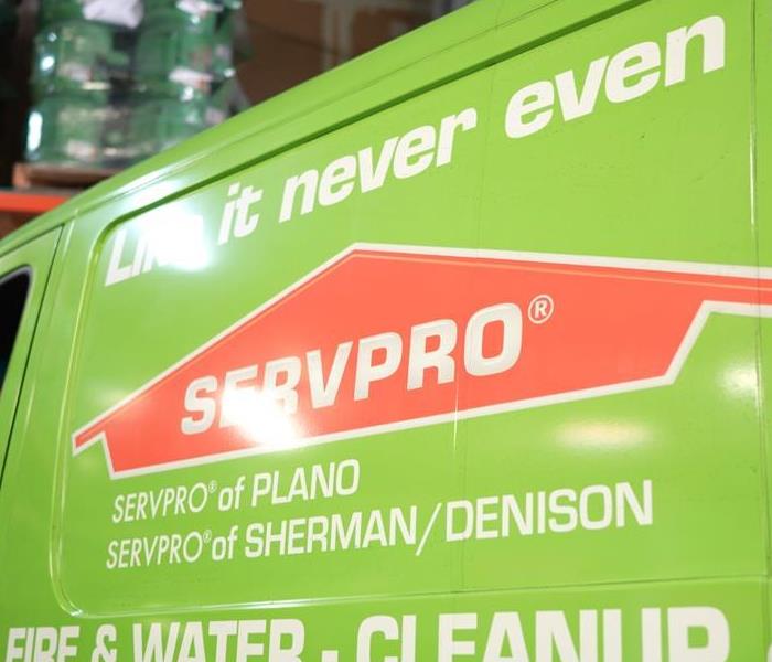 SERVPRO Team Shaw truck at local Texas facility